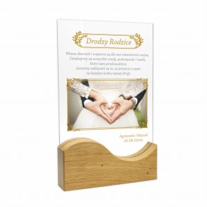 PODZIĘKOWANIE DLA RODZICÓW ŚLUB WESELE ZDJĘCIE NA SZKLE PREZENT PAMIĄTKA