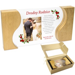 PODZIĘKOWANIE DLA RODZICÓW ŚLUB WESELE ZDJĘCIE NA SZKLE PREZENT PAMIĄTKA