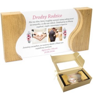 PODZIĘKOWANIE DLA RODZICÓW ŚLUB WESELE ZDJĘCIE NA SZKLE PREZENT PAMIĄTKA