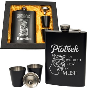 PREZENT Mężczyzny CHŁOPAKA URODZINY IMIENINY 18 30 40 50 60 70 piersiówka