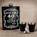 PREZENT Mężczyzny URODZINY 18 40 50 60 70 piersiówka CHŁOPAKA jagermeister
