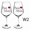 2 KIELISZKI DO WINA PREZENT ŚLUBNY NA ŚLUB  ROCZNICĘ 5-50 UPOMINEK