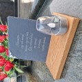 SOLARNY ZNICZ LED STATUETKA NA CMENTARZ GRÓB DUŻA DĄB