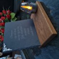 SOLARNY ZNICZ LED STATUETKA NA CMENTARZ GRÓB DUŻA DĄB