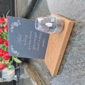 SOLARNY ZNICZ LED STATUETKA NA CMENTARZ GRÓB DUŻA DĄB