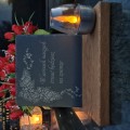 SOLARNY ZNICZ LED STATUETKA NA CMENTARZ GRÓB DUŻA DĄB