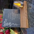 SOLARNY ZNICZ LED STATUETKA NA CMENTARZ GRÓB DUŻA DĄB