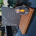 SOLARNY ZNICZ LED STATUETKA NA CMENTARZ GRÓB DUŻA DĄB