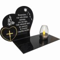 SOLARNY ZNICZ LED STATUETKA SERCE NA CMENTARZ GRÓB DUŻA