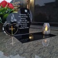 SOLARNY ZNICZ LED STATUETKA SERCE NA CMENTARZ GRÓB DUŻA