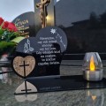 SOLARNY ZNICZ LED STATUETKA SERCE NA CMENTARZ GRÓB DUŻA