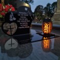 SOLARNY ZNICZ LED STATUETKA SERCE NA CMENTARZ GRÓB DUŻA