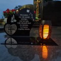 SOLARNY ZNICZ LED STATUETKA SERCE NA CMENTARZ GRÓB DUŻA