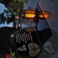 SOLARNY ZNICZ LED STATUETKA SERCE NA CMENTARZ GRÓB DUŻA