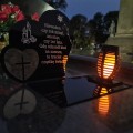 SOLARNY ZNICZ LED STATUETKA SERCE NA CMENTARZ GRÓB DUŻA