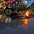 SOLARNY ZNICZ LED STATUETKA SERCE NA CMENTARZ GRÓB DUŻA
