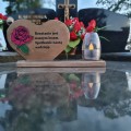 SOLARNY ZNICZ LED STATUETKA NA CMENTARZ GRÓB DUŻA