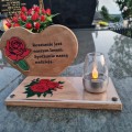 SOLARNY ZNICZ LED STATUETKA NA CMENTARZ GRÓB DUŻA