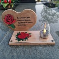 SOLARNY ZNICZ LED STATUETKA NA CMENTARZ GRÓB DUŻA