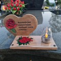 SOLARNY ZNICZ LED STATUETKA NA CMENTARZ GRÓB DUŻA