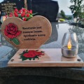 SOLARNY ZNICZ LED STATUETKA NA CMENTARZ GRÓB DUŻA