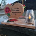 SOLARNY ZNICZ LED STATUETKA NA CMENTARZ GRÓB DUŻA