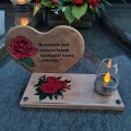 SOLARNY ZNICZ LED STATUETKA NA CMENTARZ GRÓB DUŻA