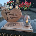 SOLARNY ZNICZ LED STATUETKA NA CMENTARZ GRÓB DUŻA