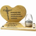 SOLARNY ZNICZ LED STATUETKA NA CMENTARZ GRÓB DUŻA