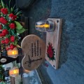 SOLARNY ZNICZ LED STATUETKA NA CMENTARZ GRÓB DUŻA