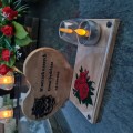 SOLARNY ZNICZ LED STATUETKA NA CMENTARZ GRÓB DUŻA