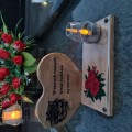 SOLARNY ZNICZ LED STATUETKA NA CMENTARZ GRÓB DUŻA
