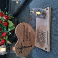 SOLARNY ZNICZ LED STATUETKA NA CMENTARZ GRÓB DUŻA