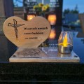 SOLARNY ZNICZ LED STATUETKA NA CMENTARZ GRÓB DUŻA