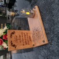 SOLARNY ZNICZ LED STATUETKA NA CMENTARZ GRÓB DUŻA DĄB