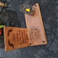 SOLARNY ZNICZ LED STATUETKA NA CMENTARZ GRÓB DUŻA DĄB