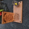 SOLARNY ZNICZ LED STATUETKA NA CMENTARZ GRÓB DUŻA DĄB