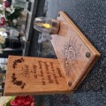 SOLARNY ZNICZ LED STATUETKA NA CMENTARZ GRÓB DUŻA DĄB