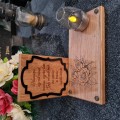 SOLARNY ZNICZ LED STATUETKA NA CMENTARZ GRÓB DUŻA DĄB