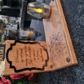 SOLARNY ZNICZ LED STATUETKA NA CMENTARZ GRÓB DUŻA DĄB