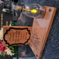SOLARNY ZNICZ LED STATUETKA NA CMENTARZ GRÓB DUŻA DĄB
