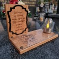 SOLARNY ZNICZ LED STATUETKA NA CMENTARZ GRÓB DUŻA DĄB