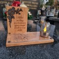 SOLARNY ZNICZ LED STATUETKA NA CMENTARZ GRÓB DUŻA DĄB