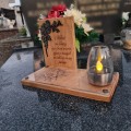 SOLARNY ZNICZ LED STATUETKA NA CMENTARZ GRÓB DUŻA DĄB