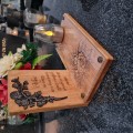 SOLARNY ZNICZ LED STATUETKA NA CMENTARZ GRÓB DUŻA DĄB