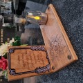 SOLARNY ZNICZ LED STATUETKA NA CMENTARZ GRÓB DUŻA DĄB