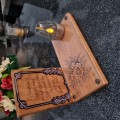SOLARNY ZNICZ LED STATUETKA NA CMENTARZ GRÓB DUŻA DĄB
