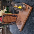 SOLARNY ZNICZ LED STATUETKA NA CMENTARZ GRÓB DUŻA DĄB
