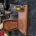 SOLARNY ZNICZ LED STATUETKA NA CMENTARZ GRÓB DUŻA DĄB