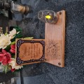 SOLARNY ZNICZ LED STATUETKA NA CMENTARZ GRÓB DUŻA DĄB